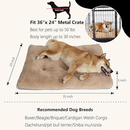 Dog beds Large Sized Dog Washable fit Metal Dog Crates Machine Washable 36 inch Dog Crate Bed with Anti-Slip Bottom 36 x 24 Kennel