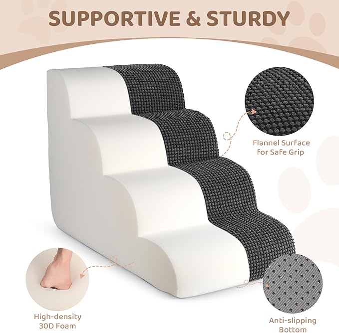 Dog Stairs Ramp for Small Dogs 4-Step Pet