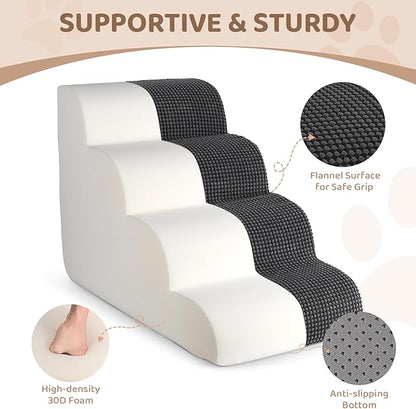 Dog Stairs Ramp for Small Dogs 4-Step Pet