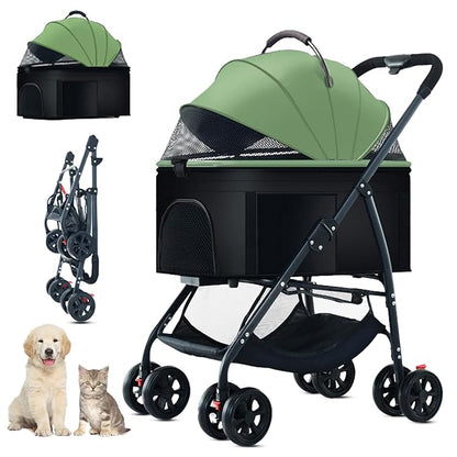 3-in-1 Pet Dog Stroller 55lbs, Dog