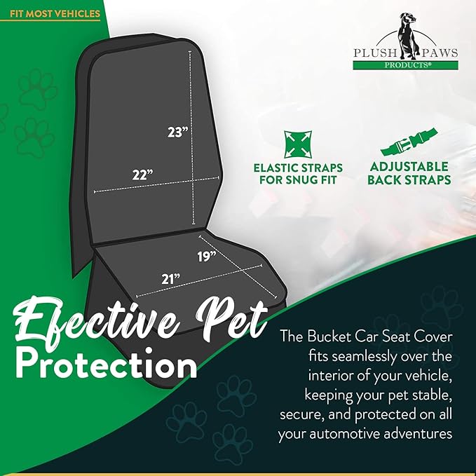 Plush Paws Products Premium Bucket Car Seat Protector