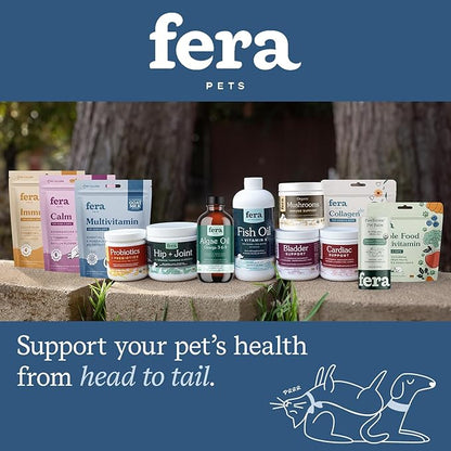 Fera Pets Postbiotics Plus for Dogs– Vet Created Dog Prebiotics & Postbiotics Supplement for Your Pet’s Digestive Health & Immune Support – 120 Scoops