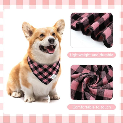E-Clover Dog Bandanas & Matching Scrunchie Girl Dog