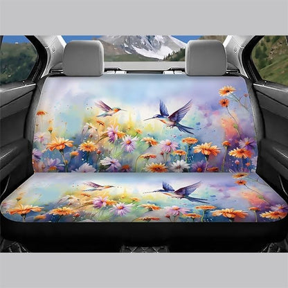 Tupalatus Set of 2 Pack Car Back Seat Covers Full Set Auto Backing Bench Seats Covers Pet Dog Pads Fit Most Vehicle Truck