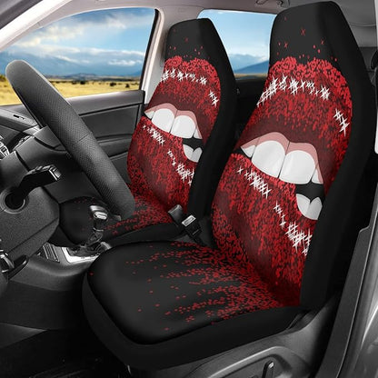 UNICEU Womens Red Sequined Bling Lips Car Seat 2 Automotive