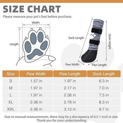 KOOLTAIL Anti Slip Dog Socks to Prevent Licking Paws for Hot/Clod Pavement