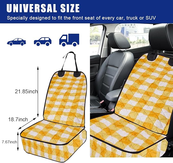 Ziciner Car Front Seat Dog Cover 600D Waterproof
