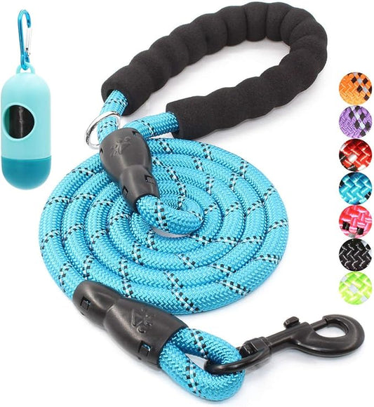 BAAPET 2/4/5/6 FT Dog Leash with Comfortable Padded Handle and Highly Reflective Threads for Small Medium and Large Dogs (6FT-1/2''