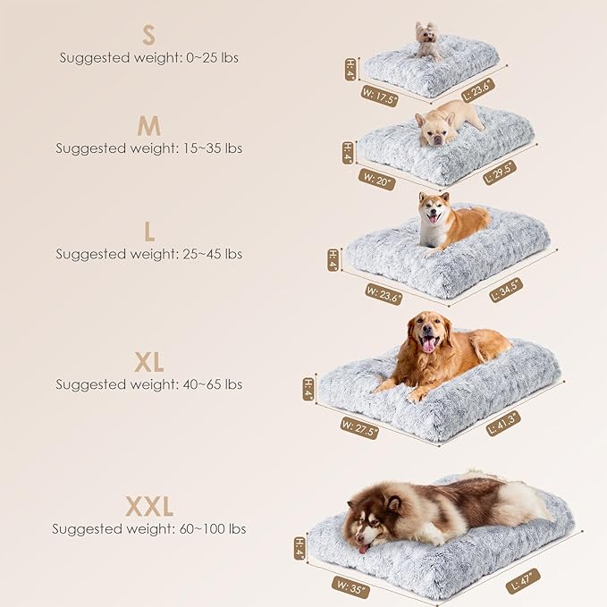 EHEYCIGA Fluffy Dog Crate Pad