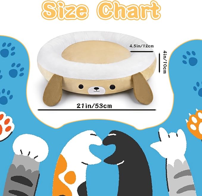 Calming Dog Bed & Cat Bed 21inch Cute