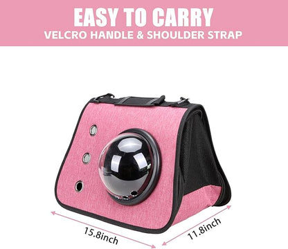 Abraza Cat Dog Carrier Pet Carrier Bag Airline Approved for Small Animals Portable Bag Travel Carrier Home Super Ventilated Design for Travel Hiking Walking Outdoor Use Pink