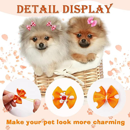 60pcs Dog Hair Bows 30 Beautiful