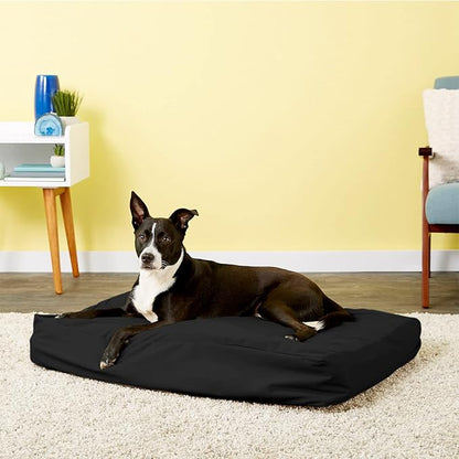 Dog Bed Covers 53L × 43W × 5H Inch Washable Black Thickened Waterproof Oxford Fabric with Handles and Zipper Reusable Dog Bed Liner Cover for Large 110-125 Lbs Dog