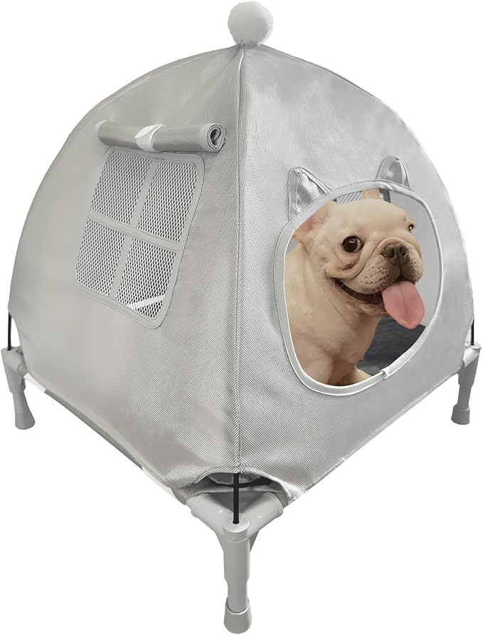 Love&go Elevated Dog Bed with Metal Frame (Small-18.5x18.5x5.5 inch,