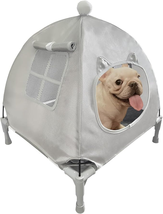 Love&go Elevated Dog Bed with Metal Frame (Small-18.5x18.5x5.5 inch,