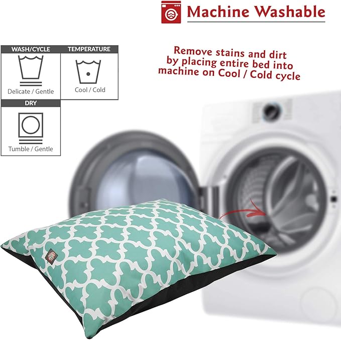 Majestic Pet Rectangle Medium Dog Bed Washable – Non Slip Comfy Pet Bed – Dog Crate Bed Super Value Pillow Dog Bed – Dog Kennel Bed for Sleeping 35 x 28 Inch