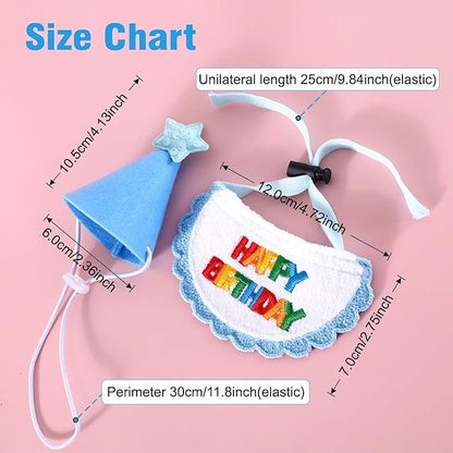 Dog Cat Birthday Party Supplies Outfit Bandana Bib