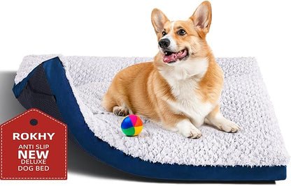Premium Washable Dog Beds Medium Sized Dog 30 Inch 40 lbs, 30" x 19", Dark