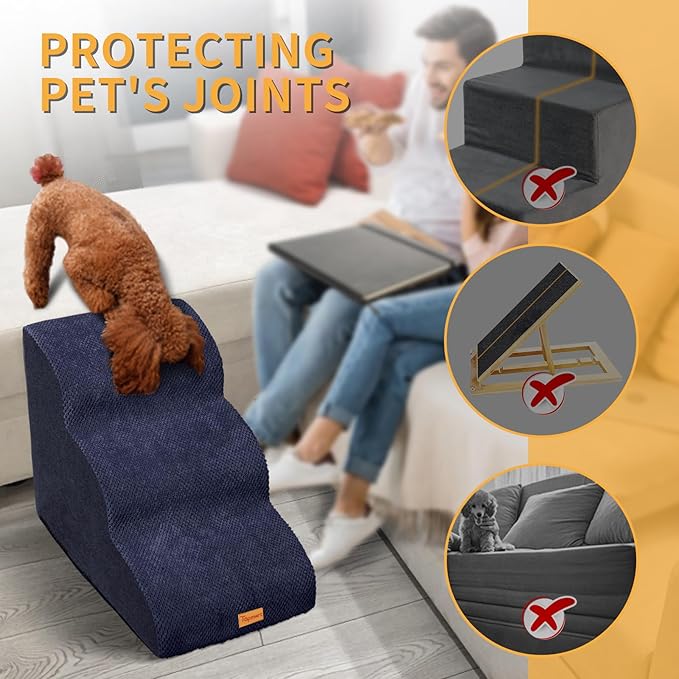 Topmart 3 Tiers Foam Dog Ramps/Steps