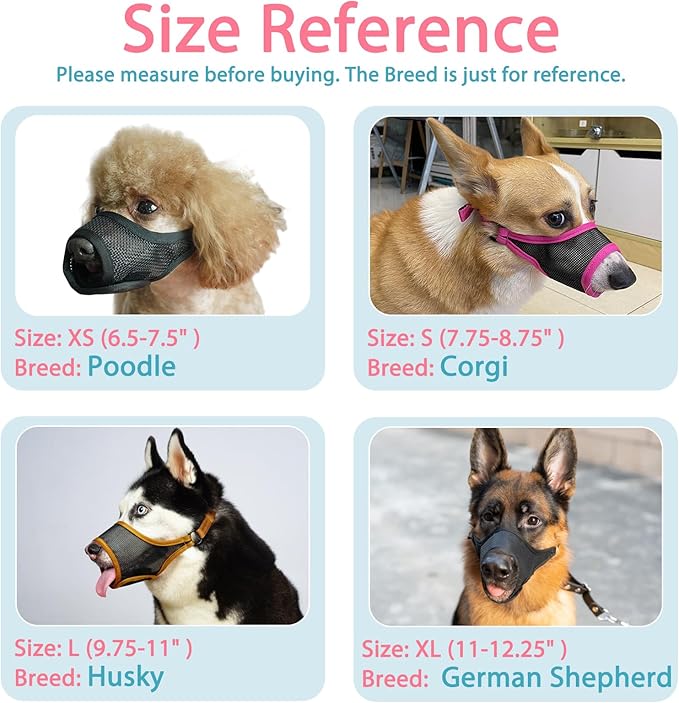 LUCKYPAW Dog Muzzle XL(Snout:11"-12.25"))