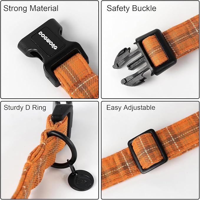 DOGWONG Cotton Dog Collar