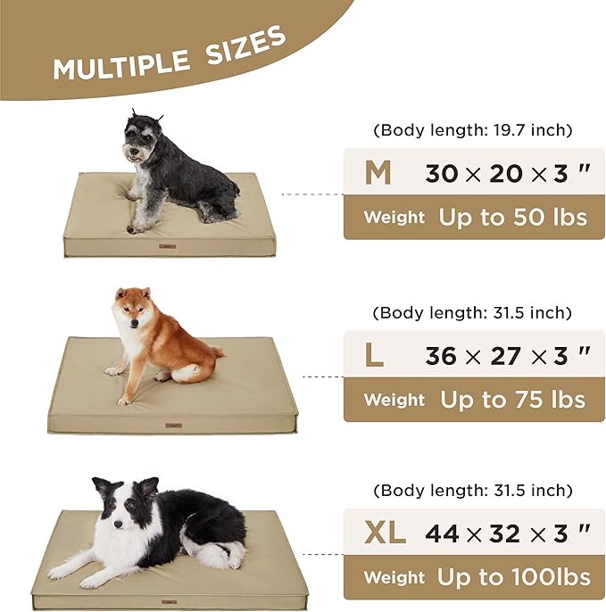 Lesure Outdoor Waterproof Dog Beds for Large Dogs