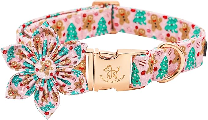 Elegant little tail Dog Collar with Flower