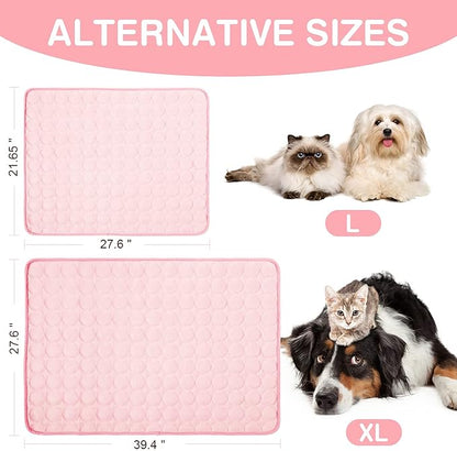 Pet Cooling Bed Mats Dog Cooling Mat Washable Comfort Breathable for Dogs and Cats Indoor Outdoor 21.65 * 27.55Inch)