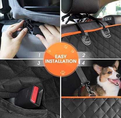 Dog Car Seat Cover for Back Seat 4 Bags