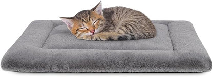 Cat Bed for Indoor Cats Washable Dog Crate Pad Dog Bed Mat for Small Dogs Pet Kennel Pad for Crate with Non-Slip Bottom 23x17 Inch