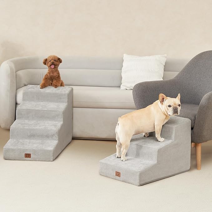 EHEYCIGA Dog Stairs for Small Dog 15.7”H 3-Step Slope