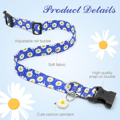 BiPawTi Cute Dog Collars with Flower Floral