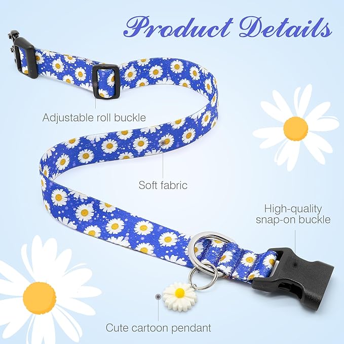 BiPawTi Floral Dog Collars for Large Dog