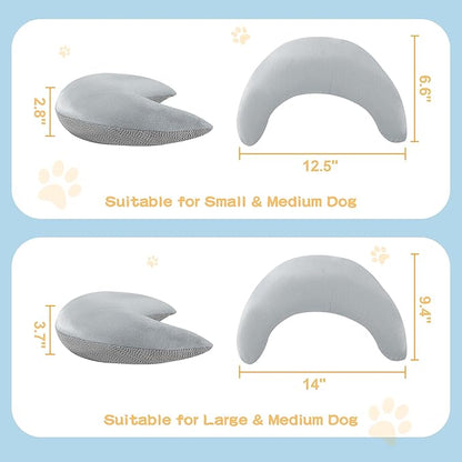 HOMBYS Chewproof Dog Pillow, Calming Toy for Dogs Anxiety Relief, Suitable for Both Crazy Tearers & Tame Dogs, Furry Surface Soft & Comfortable Dog Neck Pillow Improve Sleeping, Machine Washable