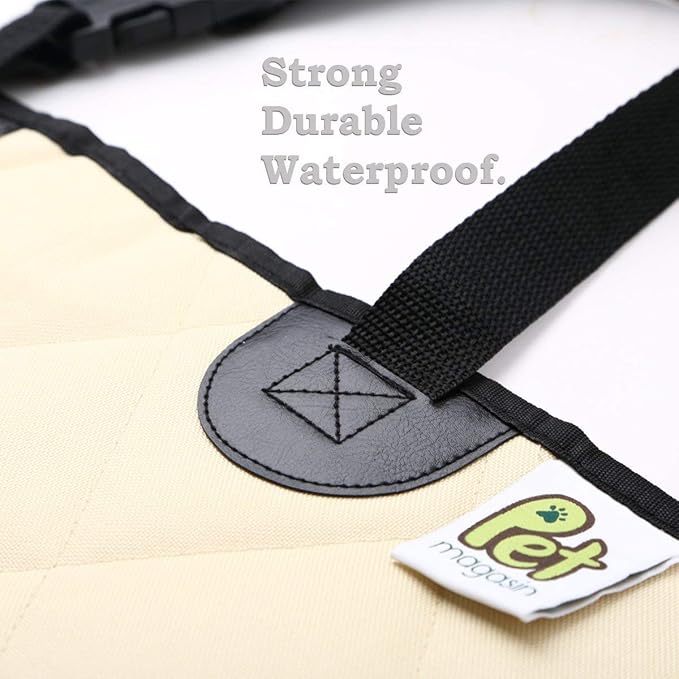PET MAGASIN Durable Beige Pet Car Seat Cover