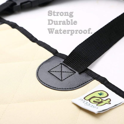 PET MAGASIN Durable Beige Pet Car Seat Cover