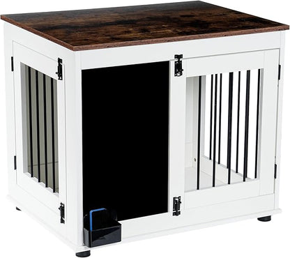 NicBex Dog Crate Furniture Doodle Dog Cage with 2 Doors