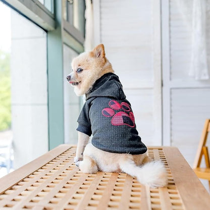 KOOLTAIL Plaid Dog Hoodie Pet Clothes Sweater with Hat and Pocket for Small Medium Large Size Dogs