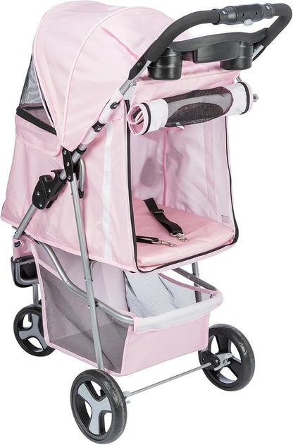 TRIXIE Foldable Pet Stroller for Cats and Dogs
