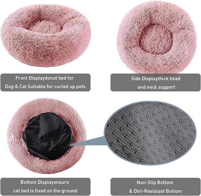 BinetGo Dog/Cat Bed 20'' Pink, 25 lbs