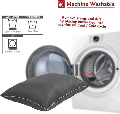 Majestic Pet Rectangle Large Dog Bed Washable – Non Slip Comfy Pet Bed – Dog Crate Bed Super Value Pillow Dog Bed – Dog Kennel Bed for Sleeping 46 x 35 Inch