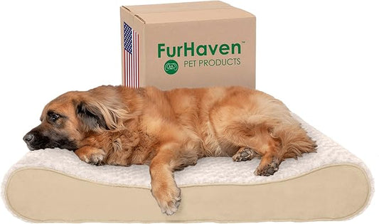 Furhaven Orthopedic Dog Bed for Large Dogs w/ Removable Washable Cover 150 lbs