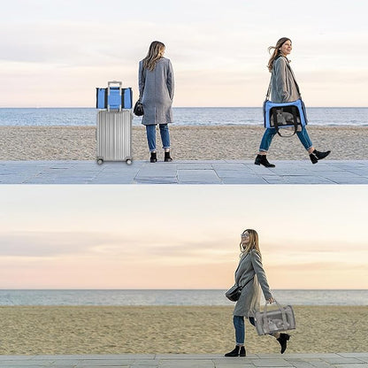 Collapsible Cat Carrier Soft Sided Bag for Small Dog 0-15 lbs