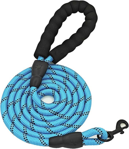 Rope Dog Leash with Comfortable Hand Grip 6.5 FT