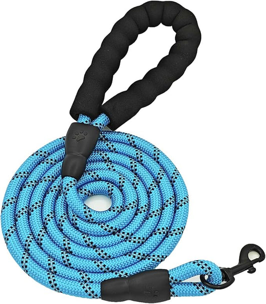 Rope Dog Leash with Comfortable Hand Grip 6.5 FT