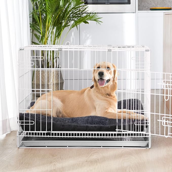 JOEJOY Dog Bed Crate Pad 29" x 21", Grey