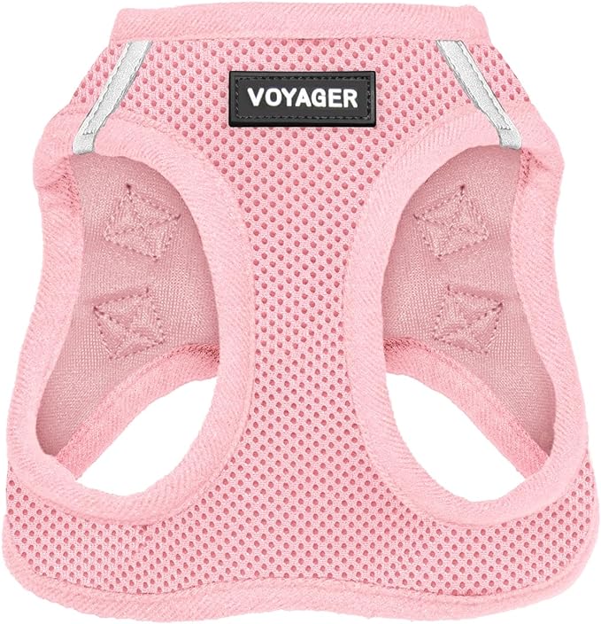 Voyager Step-in Air Dog Harness - All Weather Mesh Step in Vest Harness for Small and Medium Dogs and Cats by Best Pet Supplies - Harness (Pink), XX-Small