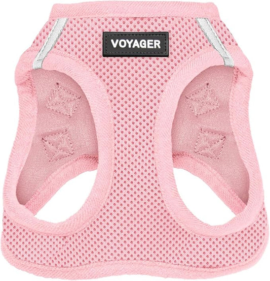 Voyager Step-in Air Dog Harness - All Weather Mesh Step in Vest Harness for Small and Medium Dogs and Cats by Best Pet Supplies - Harness (Pink), M (Chest: 16-18")