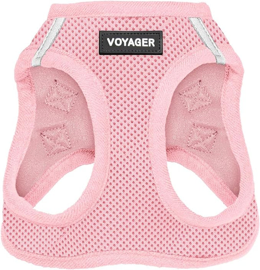 Voyager Step-in Air Dog Harness - All Weather Mesh Step in Vest Harness for Small and Medium Dogs and Cats by Best Pet Supplies - Harness (Pink), L (Chest: 18-20.5")