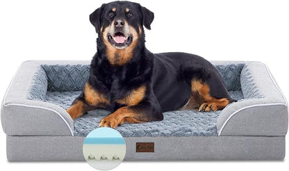 Memory Foam XL Dog Bed with Bolsters